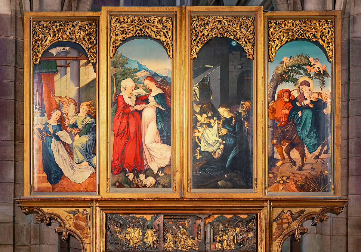 Doppelkarte FRD 58 - Münster - Hochaltar geöffnet