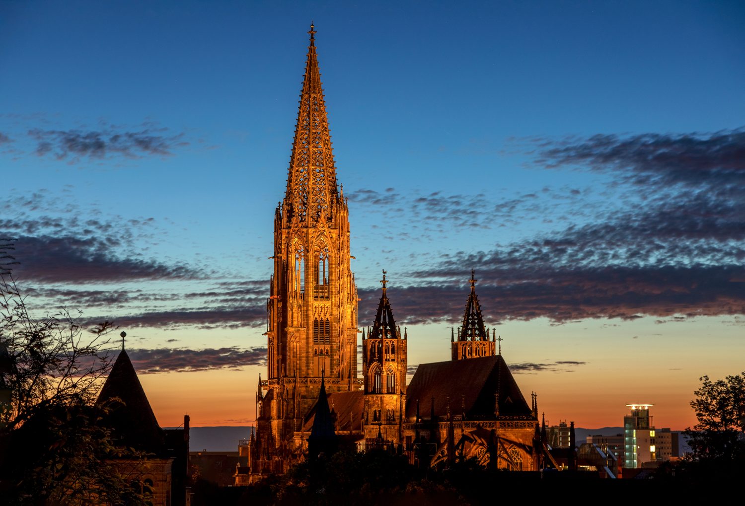01 - Blick auf das beleuchtete Münster vom Schlossberg