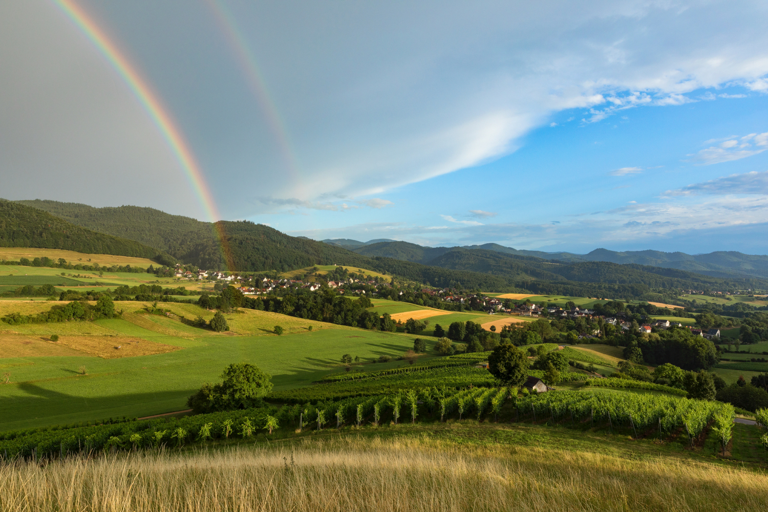 Blick vom Schönberg auf Sölden, Hexental