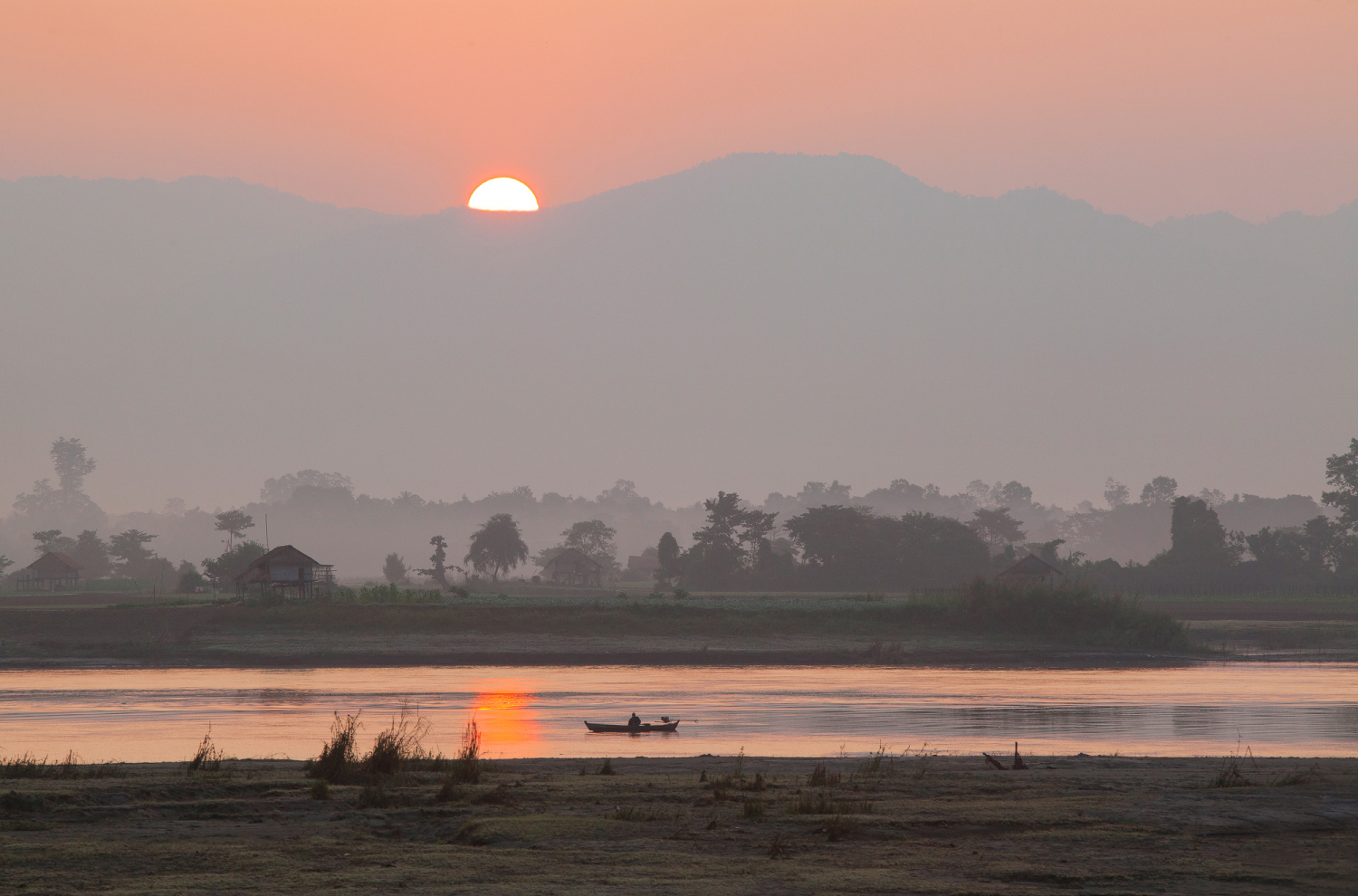 Irrawaddy-River nördlich von Mandalay