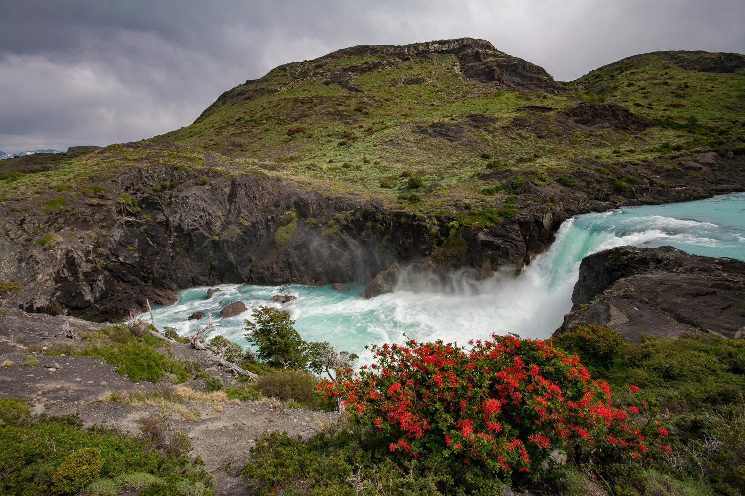 Salto Grande, Lago Pehoe, Nationalpark Torres del Paine, Patagonien